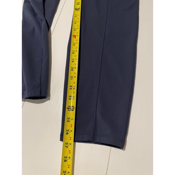 Halara High Waisted Skinny Cargo Pants Pockets Navy Sz L Athleisure Stretch - Picture 10 of 10